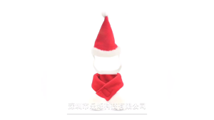 Dress up Your Pet in Christmas Santa Hat and Scarf Set Cosplay Accessories Warm Headwear Cat Role Playing Accessories
