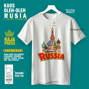 RUSSIAN MASKOW SOUVENIR T-SHIRT WITH HANG PREMIUMTAG MADE IN 30S COTTON PREMIUM SOUVENIR GIFT
