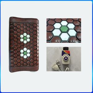 Gối Đá Nóng Lục Giác Hoa Văn 49*29*10cm Tourmaline Hàn QuốcPVN9249