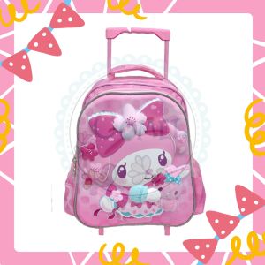 Comel Kids Cartoon Fix Mini Trolley Kuromi Cinamoroll Kitty Melody Paw Chase Skye Backpack School Bag