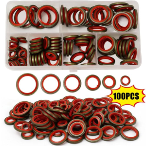 Hộp 100 Vòng Gioăng Đệm Cao Su Hỗ Hợp Cho Động Cơ Dầu Các Cỡ Đường Kính M6 M8 M10 M12 M14 M16 Chống Ăn Mòn Chịu Nhiệt