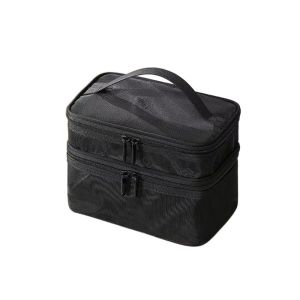 CATIYAHA HOME Lưới trong suốt Túi đựng mỹ phẩm du lịch 2/3 lớp Kho lưu trữ Túi tổ chức trang điểm Thời trang nữ Dung lượng lớn Hộp đựng mỹ phẩm Tổ chức đồ dùng vệ sinh