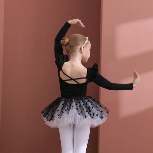 Váy Múa Ba Lê Cộc Tay KIDSBALLET Váy Múa Rời Lưng Dây Chân Váy Chấm Bi Váy Múa Cho Bé Váy Múa Bale Váy Múa Trẻ Em