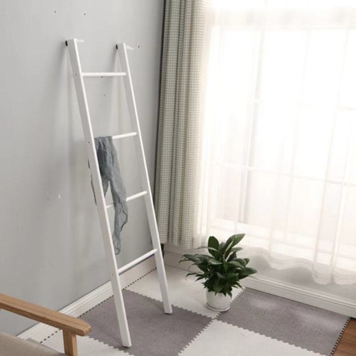Ladder Rack Trapeese Solid Wood Trapezoidal Ladder Rack Hanger for Clothes / Towel ...