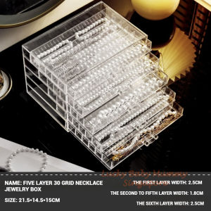 Jewelry Storage Box / Transparent Bracelet Storage Box / Earring Necklaces Jewelry Drawer / Dustproof Local Stock
