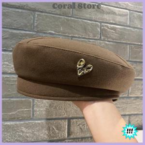 【Coral】💖【HOT SALE】🎈🎈 Cotton Women Berets Winter Hats Vintage French Plaid Top Cap Painter Hat Autumn Winter Street Octagonal Beret Caps