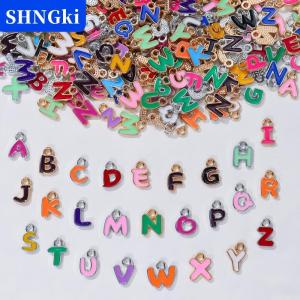 [COD] 🔥🔥🔥SHNGki 100Pcs Đầy Màu Sắc Men A-Z Bảng Chữ Cái Charms Kim Loại Thư Mặt Dây Đối Với Tự Làm Đồ Trang Sức Làm Số Lượng Lớn Charms Đối Với Trang Sức Làm Mặt Dây Chuyền