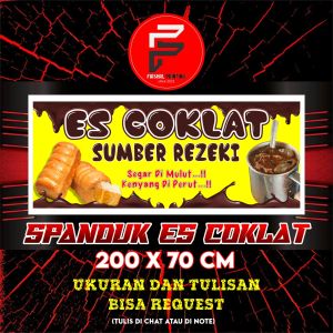 Spanduk Es Coklat / Banner Es Coklat / Banner Kustom Ukuran 200 x 70 cm