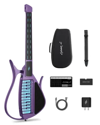 Cyber-G by Enya Stringless Smart Backing GuitarChord GeneratorBuilt-in Drum Machine & Bassline 20 instrument sounds including Electric guitarAcoustic Electric Guitar Digital Piano etc. App Interactive Chord Sheets