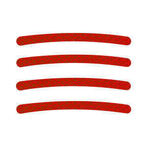 20pcs Car Wheels Reflective Sticker Anti-scratch Rim Tape Motorcycle Bike Decoration Luminous Sticker