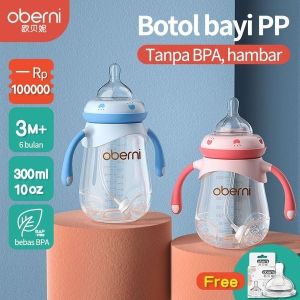 Oberni Botol Susu 240 / 300 ml Leher Lebar Bahan Plastik Tristan P39