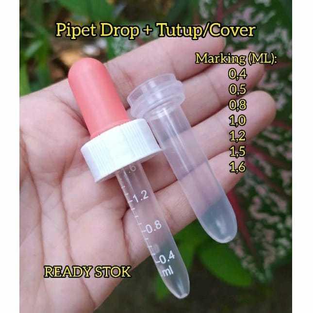 Pipet Obat Pipet Drop BAYI 1,5ML +  Pipet + Tutup 1ML - 1.5 ML