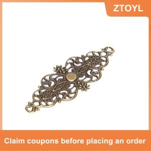【ZTOYL】 20 cái đầu nối hoa Filigree đồ trang trí thủ công tự làm đồ trang sức