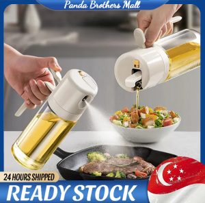【READY STOCK】550ML New Oil Bottle Spray/Pour Leak-Proof Oil Glass Spray Kitchen Soy Sauce Vinegar Seasoning Bottle