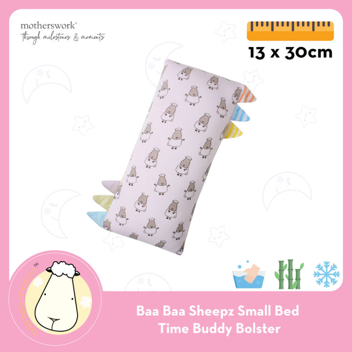 Baa Baa Sheepz Small Bed Time Buddy Bolster Pillow