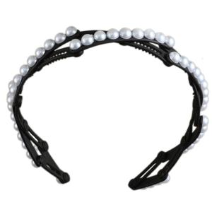Phụ Nữ Của chống trượt bờm tóc Với ngọc trai giả Trang Trí Có Thể Gập Lại Headband Cho Phụ Nữ Thuận Tiện Hairpieces Tóc Decors