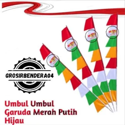 20 PCS BENDERA UMBUL UMBUL WARNA WARNI