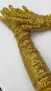 Phong cách sequined găng tay cho phụ nữ tiệc cosplay găng tay trang phục hộp đêm găng tay sự kiện trang trọng Phụ Kiện Găng tay dài