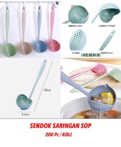 Sendok Sayur 2in1 Kuah + Saringan Sendok Soup Saringan Centong Kuah Sayur Sendok Kuah Sup Sayur Centong Saring Jerami Food Grade Anti Panas/Sendok Sayur /Irus Sayur Bahan Plastik Tebal