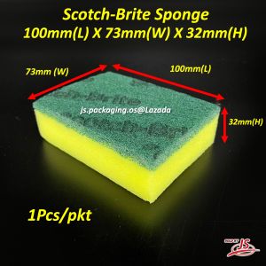 3M Scotch Brite Heavy Duty Scouring Scrub Sponge - Multipurpose Household Kitchen Heavy Duty Cleaning Scrub