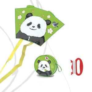 YUCHEN Easy To Fly Spring Outing Pocket Kite Handheld Frameless Foldable Children Kite Toys Activities Toy Colorful Cartoon Panda Wind Kites Children/Kid
