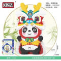Lắp Ghép Mô Hình Gấu Trúc Đầu Lân Cỡ Lớn 60cm Xếp Hình Đồ Chơi Lắp Ráp Mô Hình Bearbicks. 