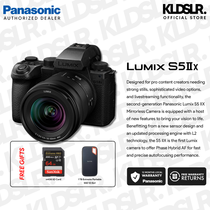 Panasonic Lumix S5 IIX / S5IIX Mirrorless Camera + Lumix S 2060mm F3.5
