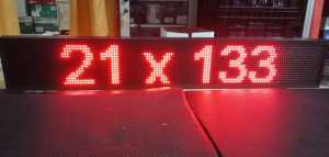 Running Text P10 4 Panel Ukuran 21x133 cm Outdoor