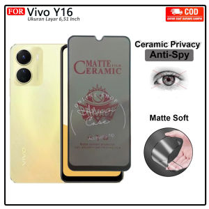 Anti Gores Ceramik Matte Vivo Y16 Anti Spy Kaca Full Cover