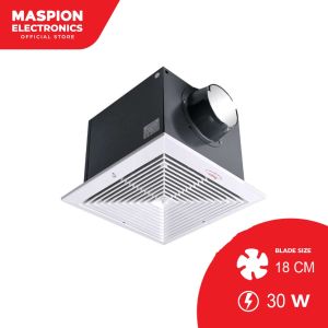 Maspion Kipas Angin Hexos Fan / Exhaust Fan Plafon - 7 inch (18 cm) - MV18EX - FREE ONGKIR Jabodetabek