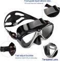 Snorkel Set, Professional Snorkeling Gear Panoramic Anti-Fog Diving Goggles and Dry Snorkel Tempered Glass Scuba Diving Mask for Diving, Snorkeling and Swimming. 