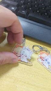 2Pcs/Set Anime Women Acrylic Key Chain Khaslana Phainon NeiKos496 Mydei Key Ring Pendant Ornament Accessories Friend Gift