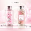 SLAVINA Body Lotion First Kiss + Endless Blossom (Floral Addict) by Nagita Slavina - Handbody 10% Niacinamide with Serum Burst Glutathione Moisturizing Whitening. 