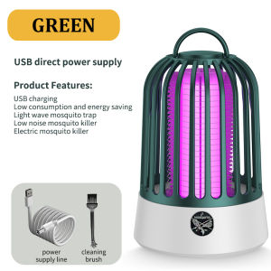 JOAOY Mosquito Killer Lamp Portable Electric Repellent LED Chargeable or USB Plug-in Quiet Non-toxic Pest Killer