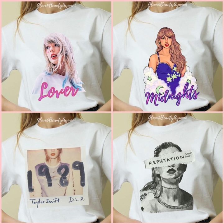 Oversized Tshirt Taylor Swift Lover Midnights Reputation Cotton Cotton