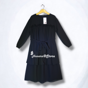 Gamis Babydoll Anak Perempuan KHANSA Bahan Ceruty Ritsleting Ukuran Usia 3-12 Tahun - Warna Cerah