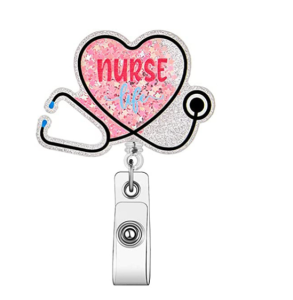 New Cute 3D Retractable Badge Reel Nurse Lanyards ID Card Name Clip student Badge Holder