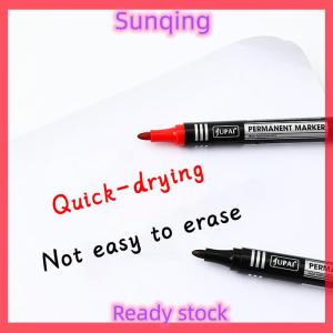 SQ Stationery [Flash Sale] Waterproof Marker Pen Oil Permanent Dual Tip 2.8 mm Nib Black Blue Red Art Marker Pens School Office Stationery