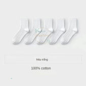 Tất Nam Nữ Cổ Cao/Cổ Ngắn Chất Liệu Cotton Mềm Mại Thoáng Mát Cao Cấp