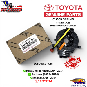 Toyota Hilux Vigo KUN25 KUN26 Fortuner Innova TGN40 (2004-2014) Clock Spring 84306-0K020 - Spiral Cable Airbag PnP