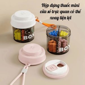 Hộp Đựng Thuốc Mini Chia Ngăn – Thanh Trượt Tiện Dụng Dễ Dàng Phân Loại Thuốc Mang Theo Mọi Nơi