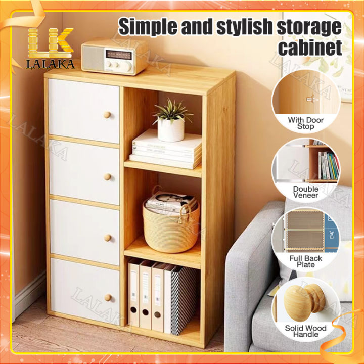 Wooden Drawer Cabinet Storage Cabinet Locker with Door Bookcase ...