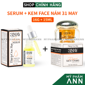 Combo Kem Nám Radiant 31May 16g + Serum Căng Bóng Luminous 31May 15ml - Hỗ Trợ Dưỡng Sáng Da Mờ Thâm Nám - Mỹ Phẩm Ann