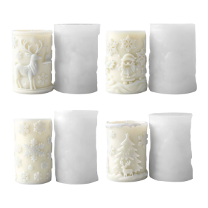 Snowflake Cylinder Silicone Molds Christmas Molds Epoxy Resin Molds Craft Molds Castings Molds Plasters Molds