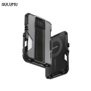 Aulumu G03 Multi-Tool Magnetic Metal Wallet with Phone Stand Frosted Cover Compatible with MagSafe phone stand