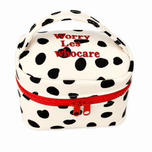 CHUN053634 Polka Dot Makeup Bag Handheld Zipper Design Zipper Organizer Multi-functional Small Cosmetic Pouch Women Girls