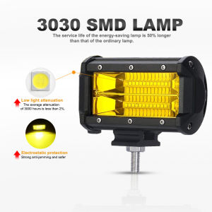 Store-7 inch 60W Yellow Lens LED Work Light Bar Offroad Fog Driving Lamp Car 4WD Truck Lamp