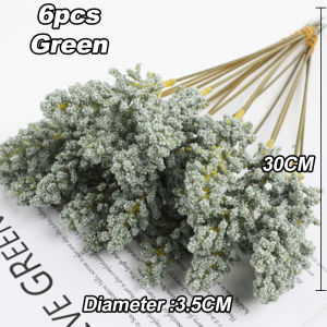 6pcs Wheat Ears Artificial Flowers Romantic Wedding Family Decoration Simulation Foam Lavender