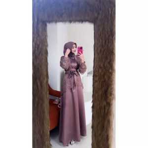 BISA COD - BEST SELLER Citra Dress Size MLXLXXL Bahan Silk mix Brukat Premium Gamis Wanita Terbaru Gamis Kondangan Wanita Dress Muslim Pesta Fashion Wanita Muslim
