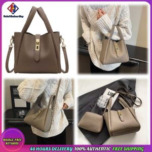 Vodool Shoulder Bag for Women with Inner Bag Basket Bag PU Leather Satchel Bag Handbag